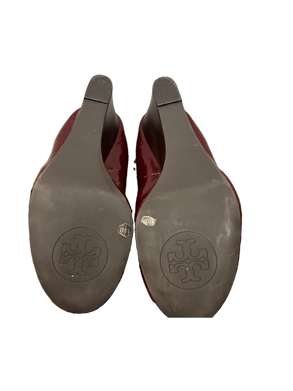 Tory Burch Red patent leather wedge pumps Sz 10M - Picture 6 of 8